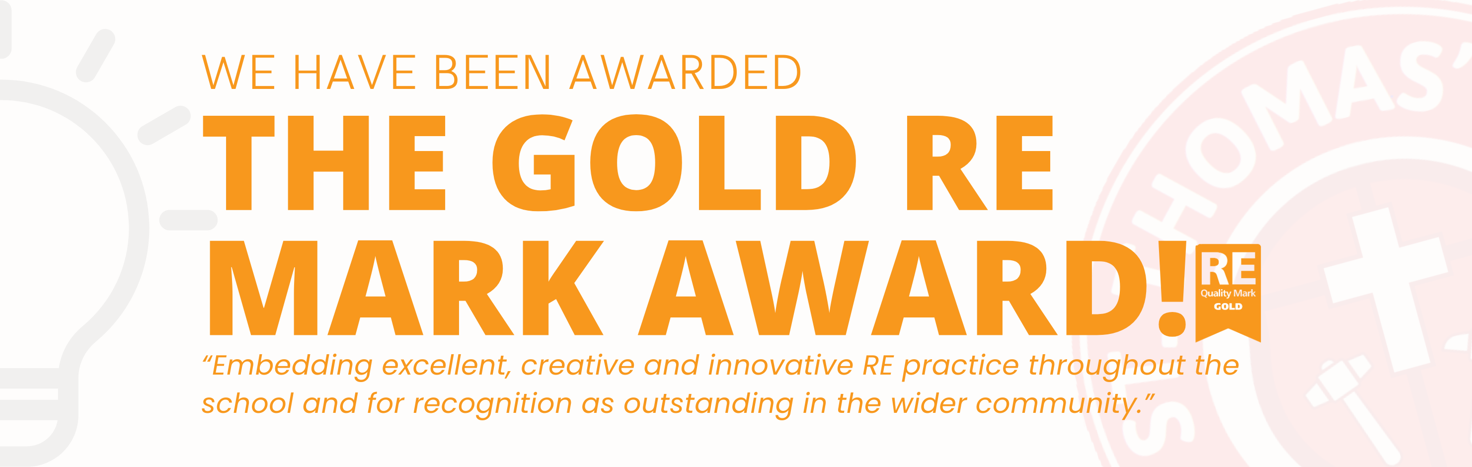 We've been awarded the Gold RE mark!